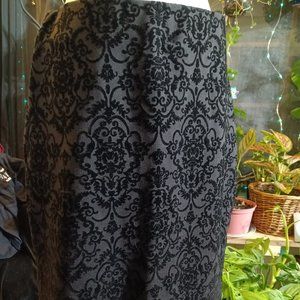 Black velvet tapestry skirt